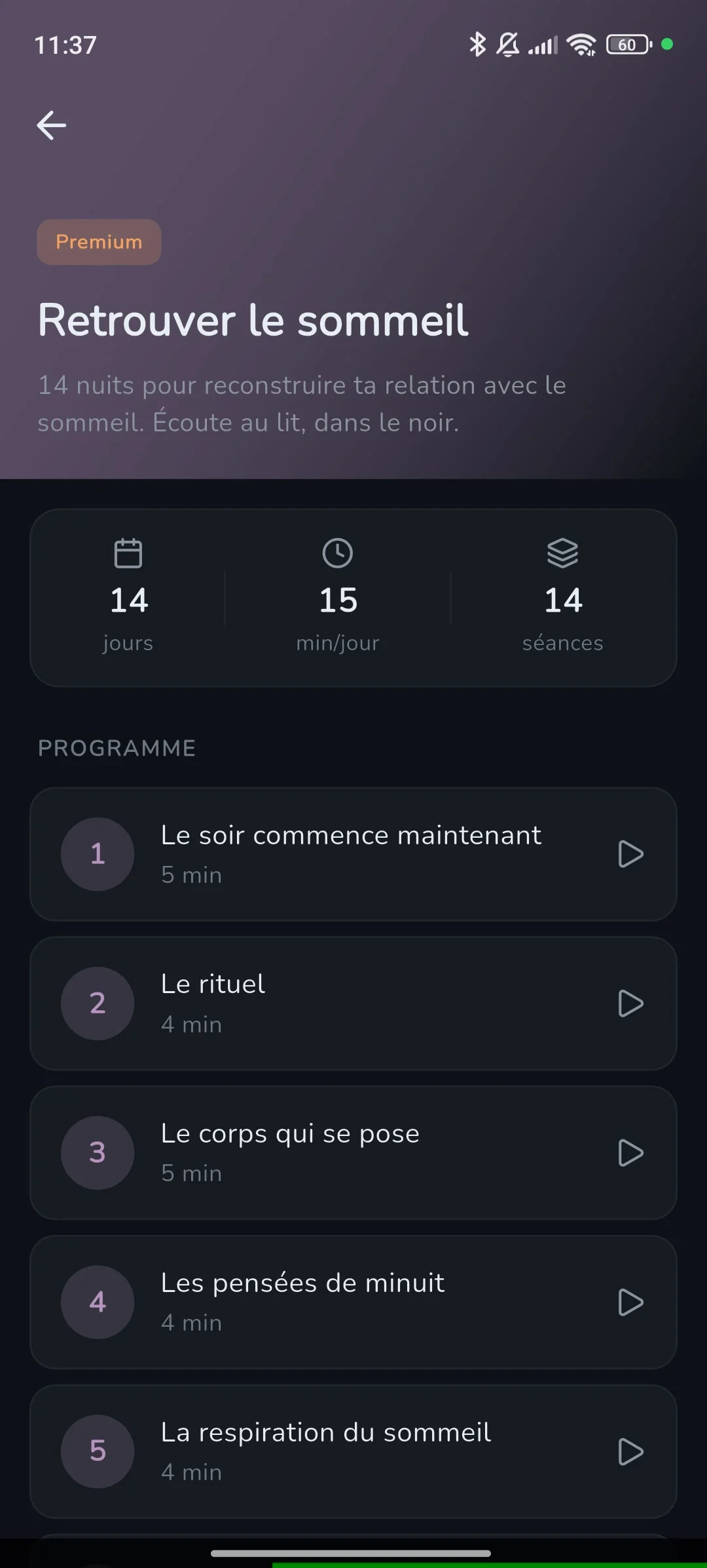Tailored programmes
